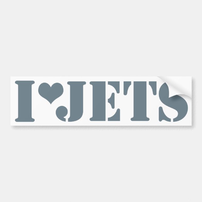 Pegatina Para Coche I Luv Jets Bumper Sticker (Frente)