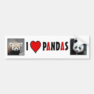 Pegatina Para Coche ¡I PANDAS del corazón!