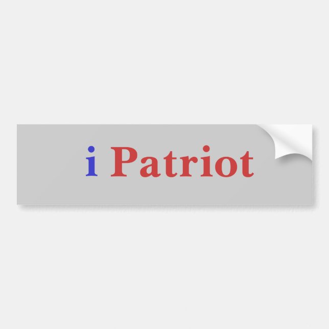Pegatina Para Coche i, patriota (Frente)