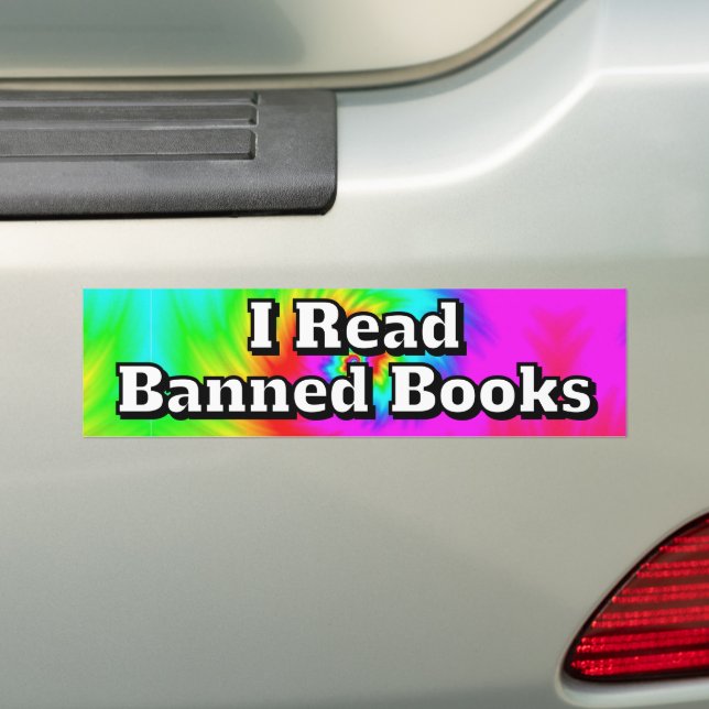 Pegatina Para Coche I Read Banned Books ( you may change the words )  (en coche)