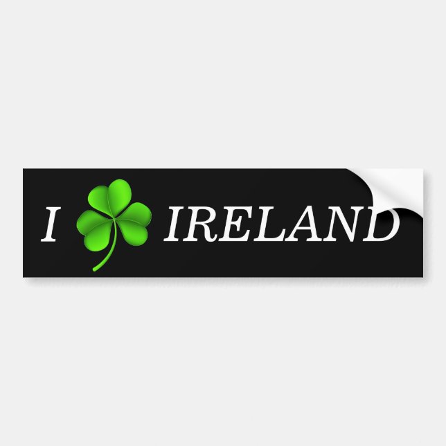 Pegatina Para Coche I Shamrock Ireland con bscn (Frente)