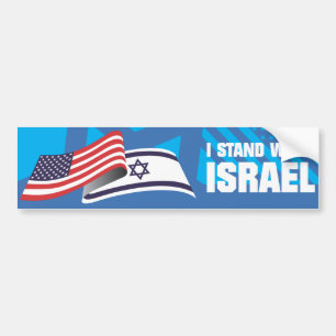 PEGATINA PARA COCHE I STAND WITH ISRAEL