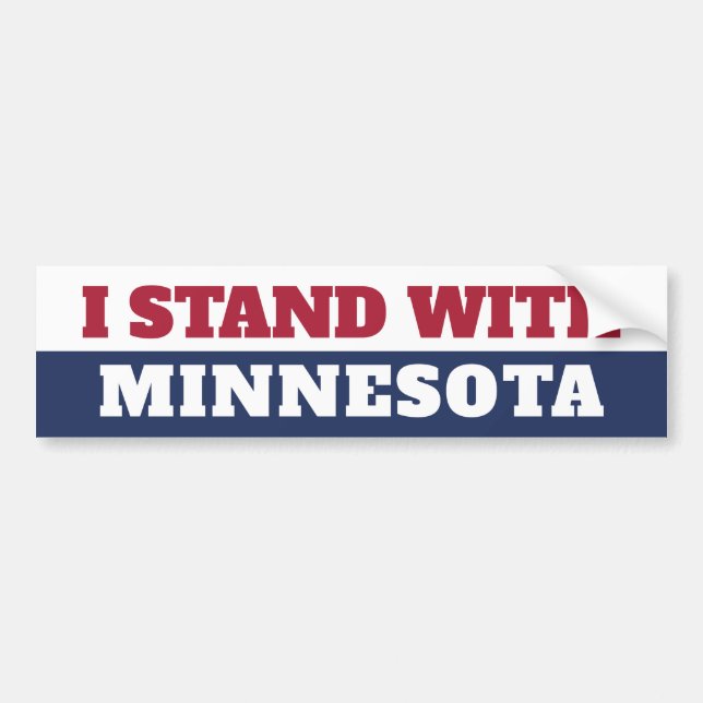 Pegatina Para Coche I Stand With Minnesota  (Frente)
