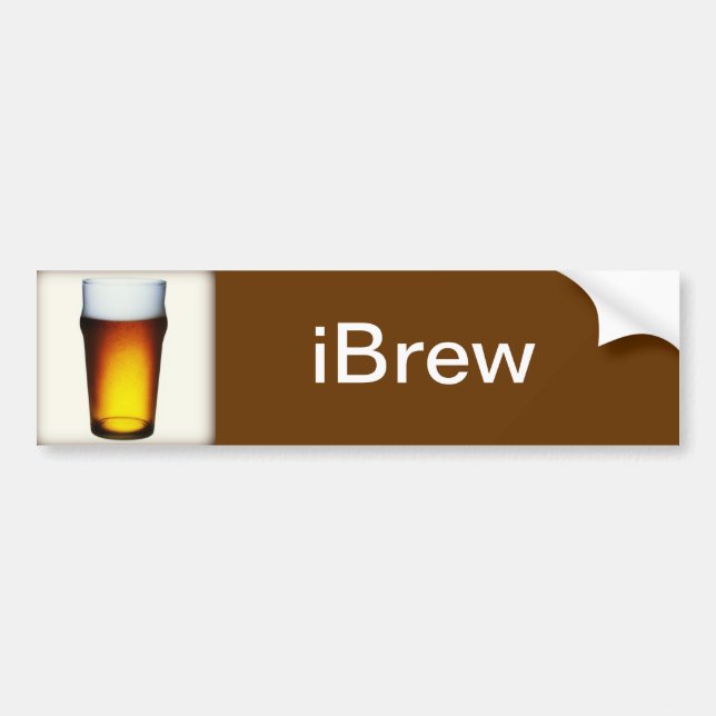 Pegatina Para Coche iBrew Ale Glass (Frente)