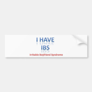 Pegatina Para Coche IBS:  Síndrome irritable del novio