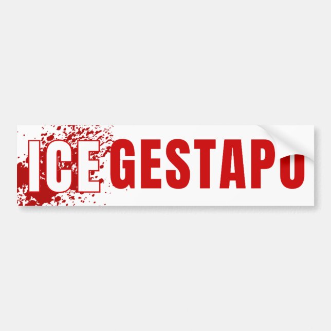 Pegatina Para Coche ICE Equals Gestapo Anti Trump (Frente)
