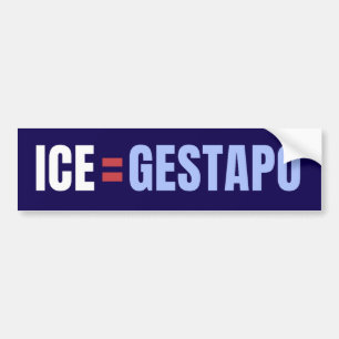 Pegatina Para Coche ICE es igual a Gestapo Anti Trump