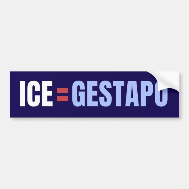 Pegatina Para Coche ICE es igual a Gestapo Anti Trump (Frente)