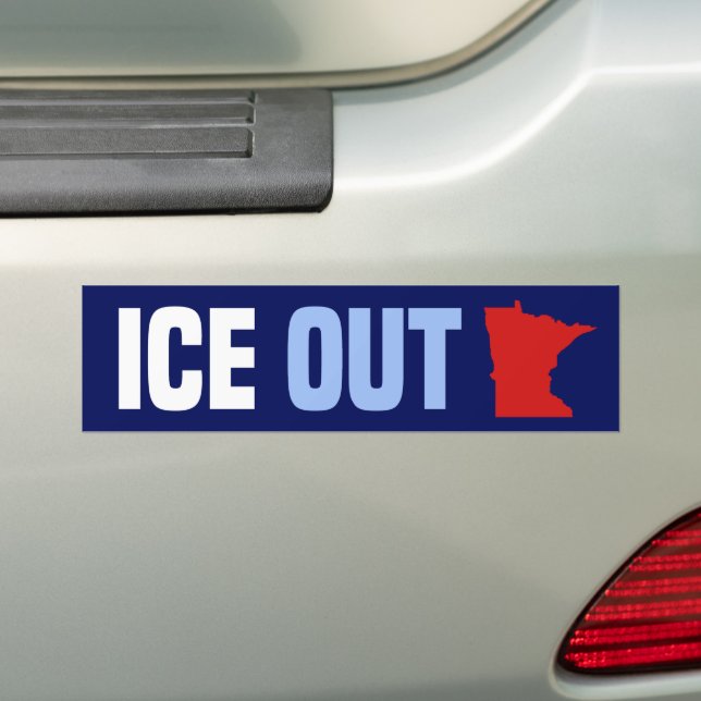 Pegatina Para Coche ICE Fuera de Minnesota protesta anti-ICE (en coche)