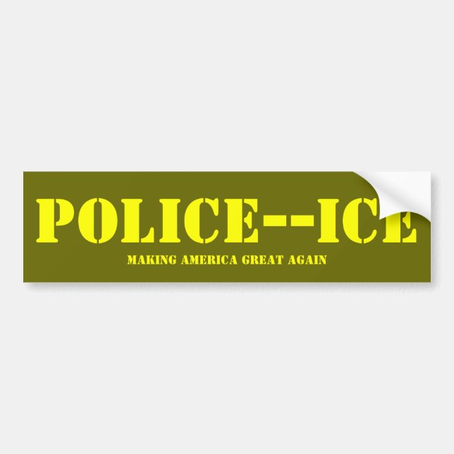 PEGATINA PARA COCHE ICE POLICIAL (Frente)