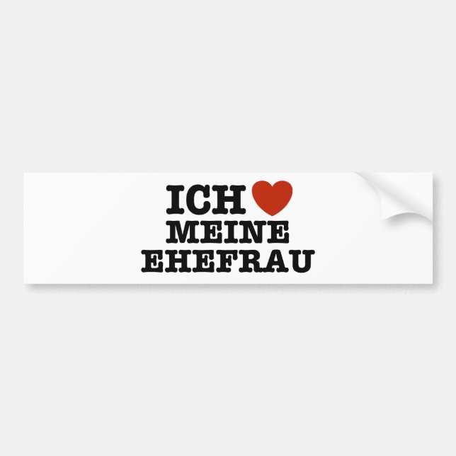 Pegatina Para Coche Ich Liebe Meine ehefrau (Frente)
