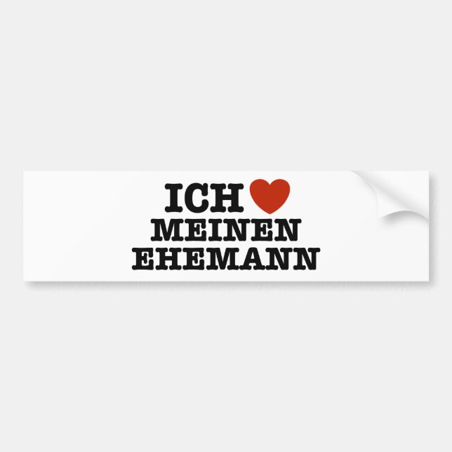 Pegatina Para Coche Ich Liebe Meinen Ehemann (Frente)