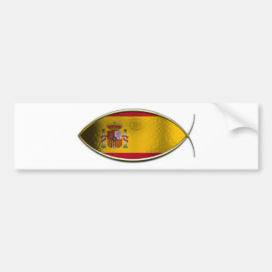 Pegatina Para Coche Ichthus - bandera española