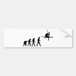 Pegatina Para Coche icono de la evolución del esquí
