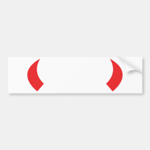 Pegatina Para Coche icono de los cuernos del diablo rojo