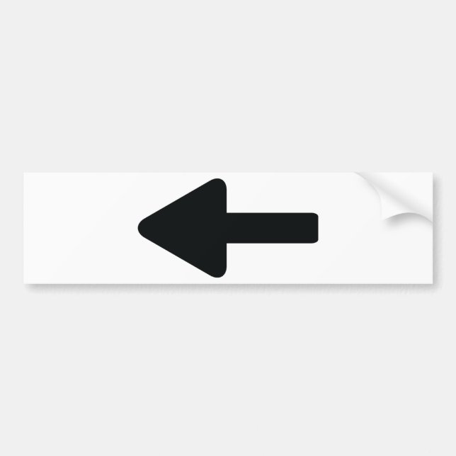 Pegatina Para Coche icono dejado flecha (Frente)