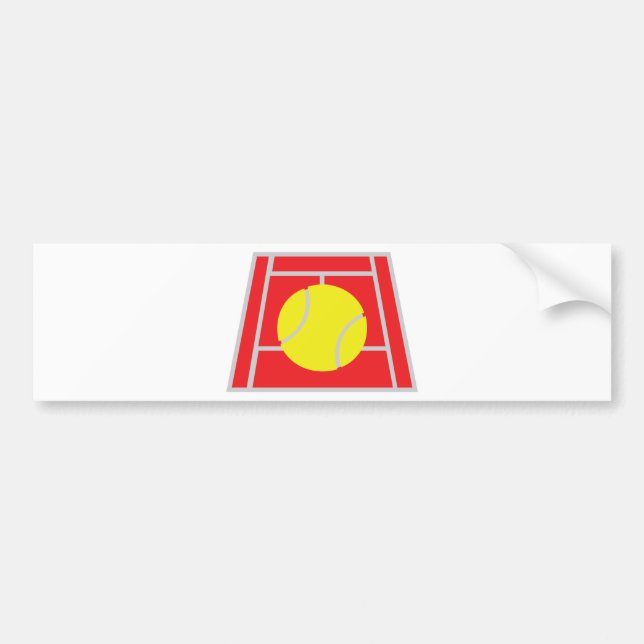 Pegatina Para Coche icono del campo de tenis (Frente)