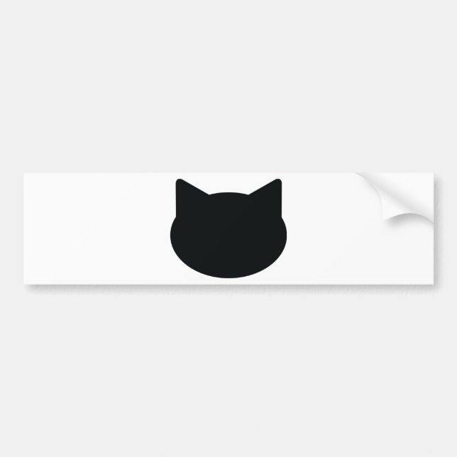 Pegatina Para Coche icono del contorno del gato (Frente)