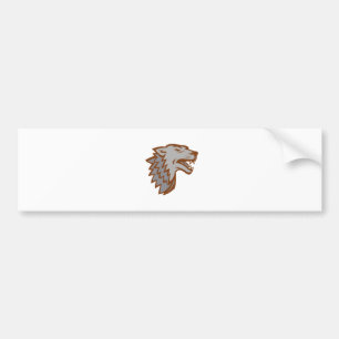Pegatina Para Coche Icono del lobo gris del descortezamiento