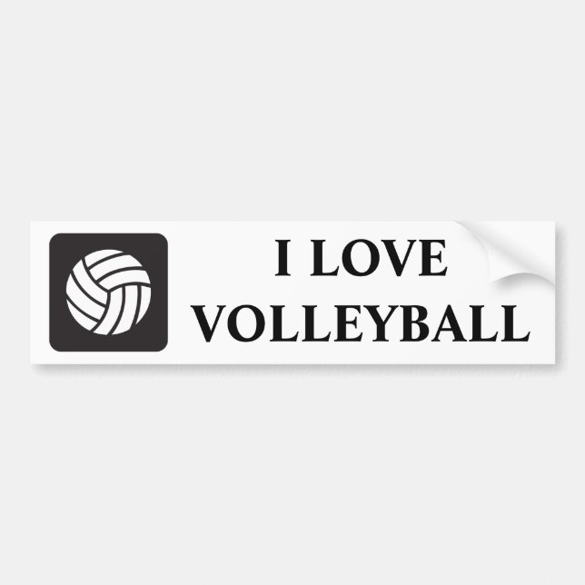 Pegatina Para Coche Icono del voleibol (Frente)