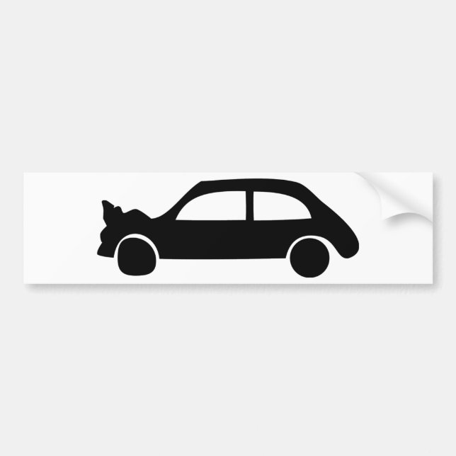 Pegatina Para Coche icono negro del coche del desplome (Frente)