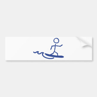 Pegatina Para Coche icono que practica surf de la persona que practica