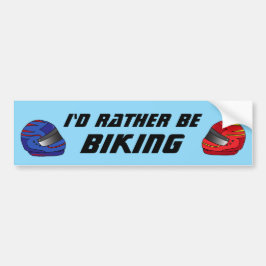 Pegatina Para Coche Id Rather Be Biking Fun Biker Motorcyclist