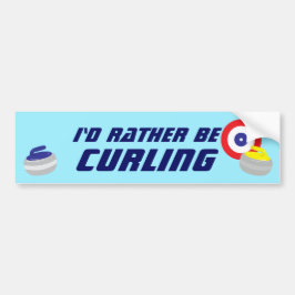 Pegatina Para Coche Id Rather Be Curling Fun Ice Sport