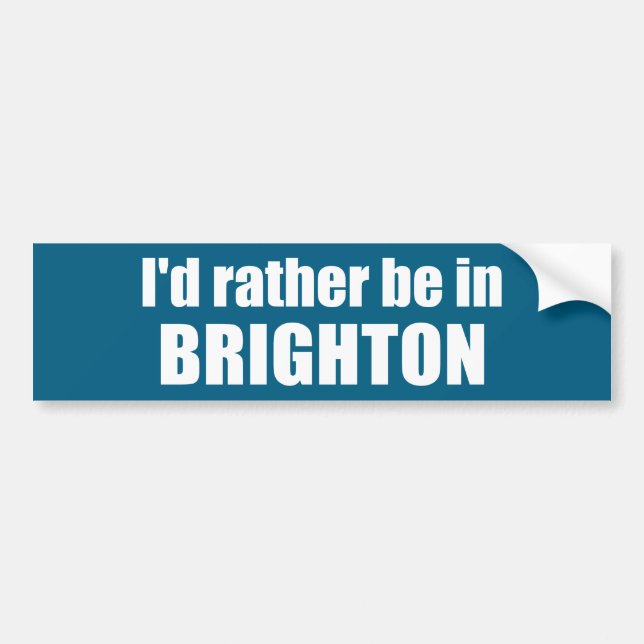 Pegatina Para Coche I'd Rather Be In Brighton Utah (Frente)
