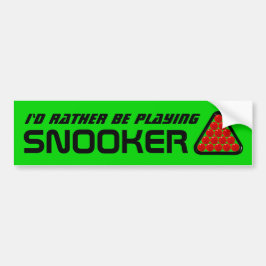 Pegatina Para Coche Id Rather Be Playing Snooker Funny Billiards