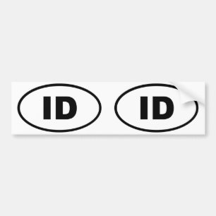 Pegatina Para Coche Idaho ID oval
