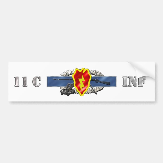 Pegatina Para Coche Identificación de la INFANTERÍA 11C 25to (Frente)