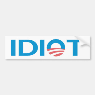 Pegatina Para Coche Idiota Anti-Obama
