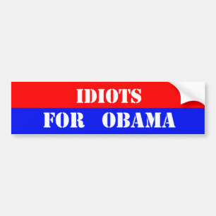 Pegatina Para Coche idiotas para obama