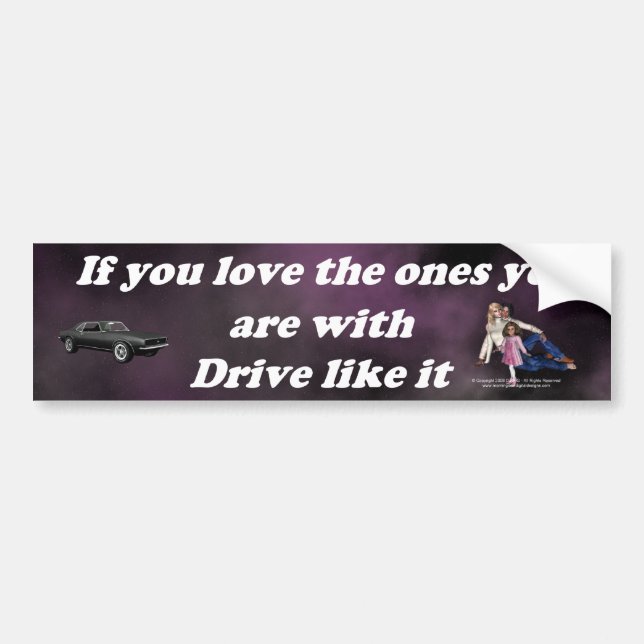 Pegatina Para Coche If_You_Love_the_Ones_purple_cloud (Frente)