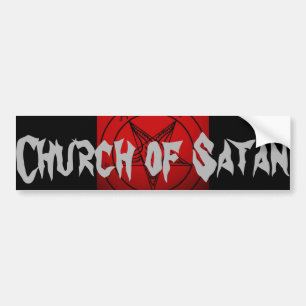 PEGATINA PARA COCHE IGLESIA DE SATAN
