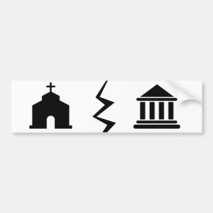 Pegatina Para Coche Iglesia y Estado separados