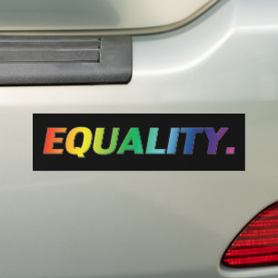 Pegatina Para Coche igualdad / orgullo colores arcoiris Bumper Sticker
