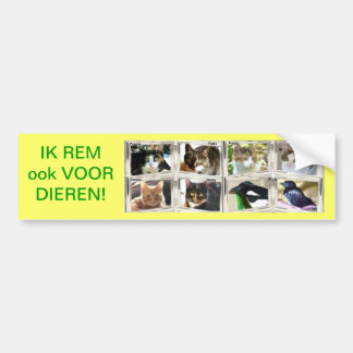 Pegatina Para Coche IK REM ook VOOR DIEREN!