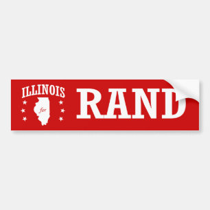 PEGATINA PARA COCHE ILLINOIS PARA EL RAND PAUL