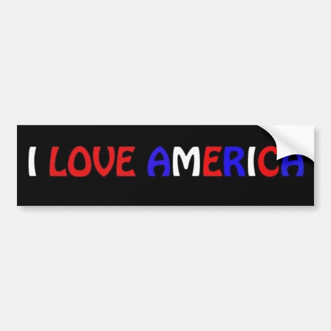Pegatina Para Coche Iloveamerica (Frente)