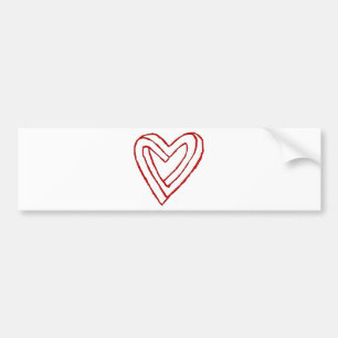 Pegatina Para Coche Ilusión óptica del corazón imposible