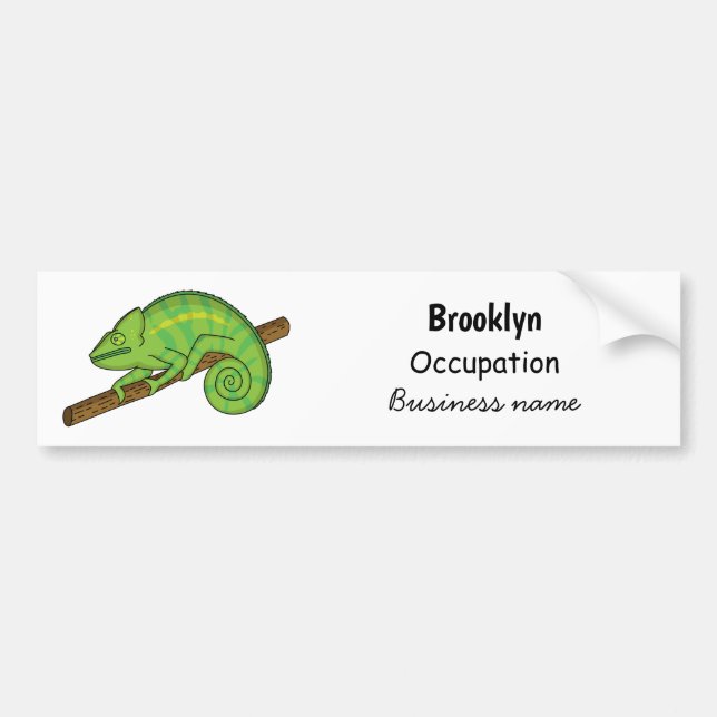 Pegatina Para Coche Ilustracion Chameleon de Parson (Frente)