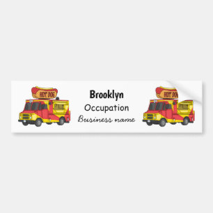 Pegatina Para Coche Ilustracion de camión de comida para perros calien
