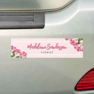 Pegatina Para Coche Ilustración de Hydrangea Lacecaps Rosa al Acuarela