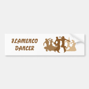 Pegatina Para Coche Ilustracion de los bailarines del flamenco