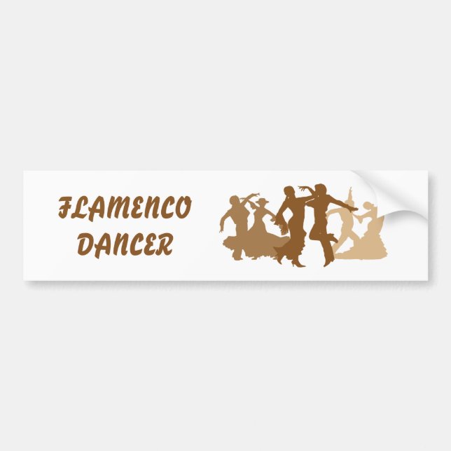 Pegatina Para Coche Ilustracion de los bailarines del flamenco (Frente)