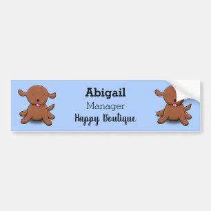 Pegatina Para Coche Ilustracion de personalizado azul de cachorro aleg