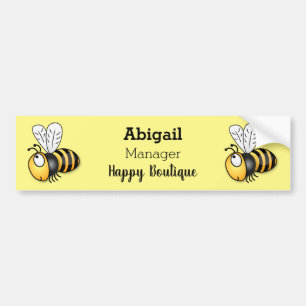 Pegatina Para Coche Ilustracion de personalizado de abejas alegres