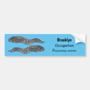 Pegatina Para Coche Ilustracion de personalizado de anguila negra con